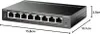A black network switch with multiple ports, shown with dimensions indicated. Anteprima dell’immagine prodotto