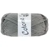 A ball of grey yarn with a label. Produktbild-Vorschau