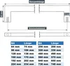 Diagram and size chart for furniture handles. Produktbild-Vorschau