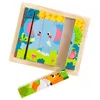 Puzzle di legno Animali 4In1 Zoo Safari Educativo Anteprima dell’immagine prodotto 5