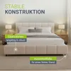 Juskys Polsterbett Florenz 180 x 200 cm mit Matratze, Produktbild-Vorschau 6