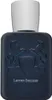 A studio shot of a dark blue perfume bottle with a silver cap. Podgląd zdjęcia produktu
