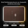 A mirror with LED lighting showing three different color temperatures. Anteprima dell’immagine prodotto
