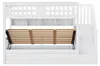 Letto a soppalco 90x200 cm in legno bianco, con spazio Anteprima dell’immagine prodotto 9