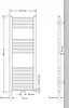 LuxeBath Badheizkörper Sahara 400x1200 mm Weiß gerade mit Produktbild-Vorschau 2