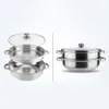 28 cm 2-layer-Dampfer Edelstahl Küche Kochsuppe Dampftopf Produktbild-Vorschau 5