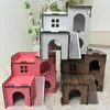 Hamsterhaus Mäusehaus Nagerhaus Holz Rosa 2-stöckig mit Produktbild-Vorschau 14