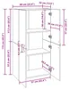 vidaXL Kancelárska skriňa Artisan dub 60 x 32 x 115 cm Náhľad obrázku produktu 7
