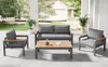 Merax Gartenlounge Set 4-tlg. Balkonmöbel Set mit Kissen Produktbild-Vorschau 1