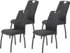 4er Set Esszimmerstuhl Elif - Webstoff Anthrazit - 140kg Produktbild-Vorschau 1