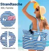 Strandtasche XXL Familie mit Reißverschluss Damen Produktbild-Vorschau 2