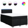 vidaXL Boxspringbett mit Matratze Schwarz 120x190 cm Stoff Produktbild-Vorschau 1