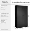 Skříň na dokumenty Blain s 5 policemi 40x80x180cm - černá Náhled obrázku produktu 5