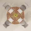 Tribesigns Farmhouse, tavolo da pranzo rotondo da 120 cm Anteprima dell’immagine prodotto 6