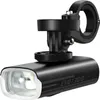 A black bicycle front light with a mounting bracket is shown against a white background. Produktbild-Vorschau