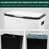 Poubelle  eluno, capacité de 60 litres, en métal blanc Voir les images du produit 6