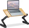 Relaxdays Laptop Ständer Bambus Aluminium, 15 Zoll Produktbild-Vorschau 1