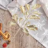 Umelé trblietavé listy, zlaté 26x16cm, ozdoby na vianočný Náhľad obrázku produktu 5