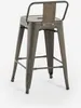 Tabouret de bar de style industriel en métal avec dossier Voir les images du produit 3