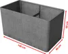 A rectangular planter box with a rust-like appearance, shown from a slightly elevated diagonal angle. Dimensions are indicated with red arrows and text. Produktbild-Vorschau