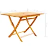 vidaXL 7-tlg. Garten-Essgruppe Klappbar Massivholz Akazie - Produktbild-Vorschau 9