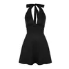 Damen Neckholder Minikleid mit V-Ausschnitt und Produktbild-Vorschau 6