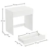 Schreibtisch - 75x77x50 cm - Weiß - kompakt - schmal - mit Produktbild-Vorschau 6