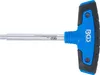 A T-handle tool with a silver shaft and a blue and black handle, isolated on a white background. Anteprima dell’immagine prodotto