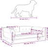 vidaXL Letto per cani nero 95x55x30 cm in Pelle finta Anteprima dell’immagine prodotto 9