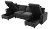 Merax U-Form Ecksofa 4 Sitzer, Chenille Sofa Mit 2 Produktbild-Vorschau 11