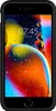 A black smartphone with a colorful, abstract wallpaper displayed on the screen. Produktbild-Vorschau