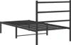 Postel s čelem kovová černá 90x200 cm Náhled obrázku produktu 7