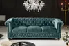 riess-ambiente Chesterfield 3er Sofa 205cm petrol Samt Produktbild-Vorschau 4