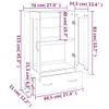 vidaXL Highboard Weiß 70x31x115 cm Holzwerkstoff Produktbild-Vorschau 7