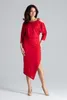 Lenitif Midikleid für Frauen Belalon K479 rot XL Produktbild-Vorschau 2