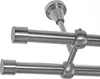 Gardinenstange mit Deckenhalterung I Metall Edelstahl Look Produktbild-Vorschau 1