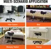 Collage showing a black saddle stool in four different settings: hair salon, bar, beauty salon, and home. Produktbild-Vorschau