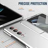 A close-up marketing image of a silver phone case for a Samsung Galaxy Z Fold 4, highlighting its protective features. Anteprima dell’immagine prodotto
