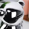 Sparschwein aus Keramik, silber, hochglanzpoliert, Produktbild-Vorschau 4