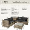 TecTake 404627, Venkovní, Šedá, Hnědá, 4 sedadlo/sedadel Náhled obrázku produktu 7