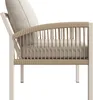 Set divani da giardino Merax con vetro effetto legno e 2 Anteprima dell’immagine prodotto 11