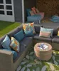 H.O.C.K. Sparkle Outdoor Kissen mit Keder 50x50cm petrol Produktbild-Vorschau 8