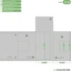 A diagram showing the layout and dimensions of a grow tent. Produktbild-Vorschau