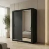BEAUTYSOFA | Schwebetürenschrank HELA 120 cm Schwarz – Produktbild-Vorschau 1