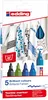 A package of Edding textile markers with a demonstration of their use on fabric. Anteprima dell’immagine prodotto