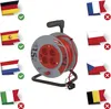 EMOS 4-er Mini-Kabeltrommel 15m, 4-fach Kabelrolle, Indoor Leitungsroller mit Kurbel, Überhitzungssc Produktbild-Vorschau