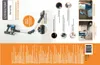 A product image showcasing a cordless vacuum cleaner with various features highlighted through text and small circular images, and two lifestyle shots of people using the vacuum cleaner. Produktbild-Vorschau