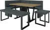 Rohová lavice AKIKO METAL se stolem a lavicemi 168x128 Náhled obrázku produktu 1