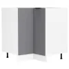 A white and gray corner kitchen cabinet on a white background. Podgląd zdjęcia produktu