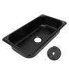 A black RV sink and a roll of sealant. Podgląd zdjęcia produktu